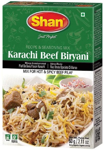 Shan Karachi Beef Biryani 12 x 75g